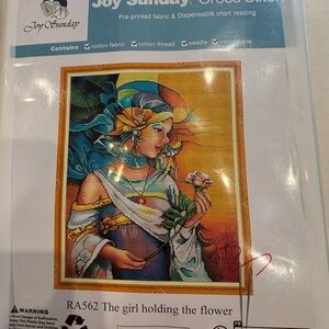 Sunday Cross Stitch Kit - The Girl Holding the Flower #RA562 New